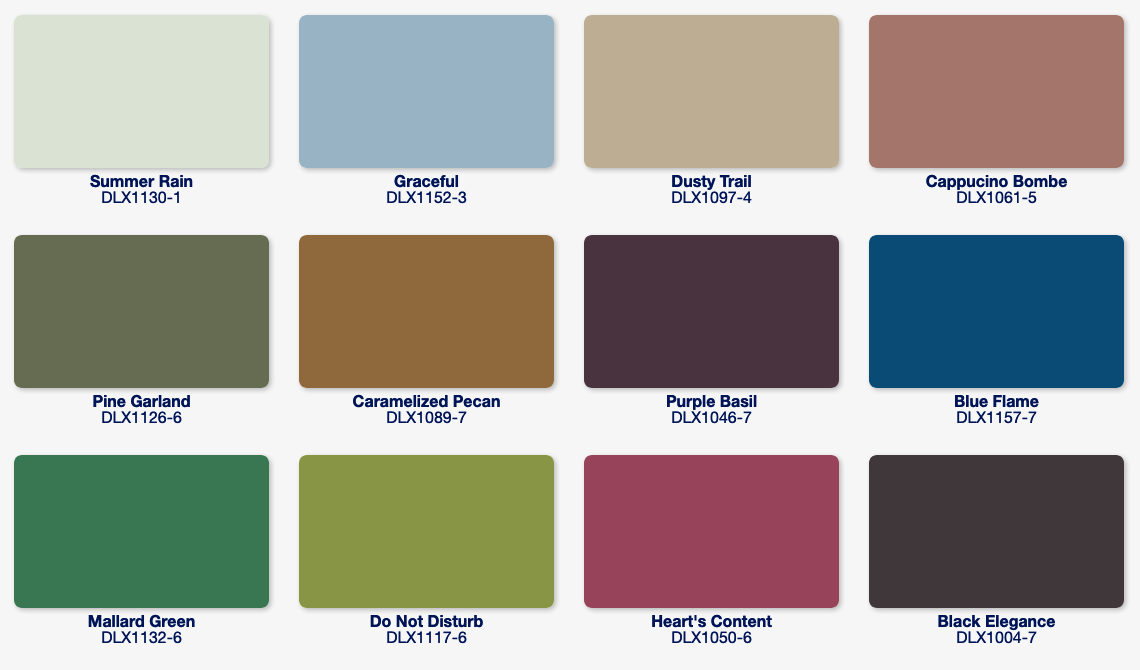 Dulux 2025 Paint Colour trends palette V2